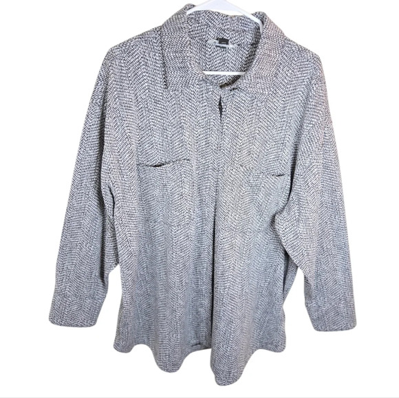 Athleta Womens buttons down textured Shirt Jacket - Picture 3 of 12